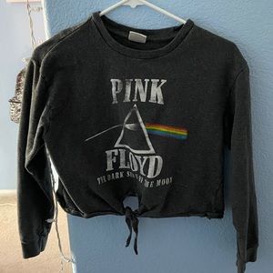 Cropped Long Sleeve Pink Floyd Shirt